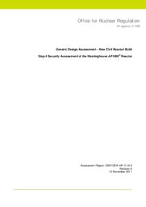 Generic Design Assessment - Step 4 - Assessment of Westinghouse AP1000 - Security