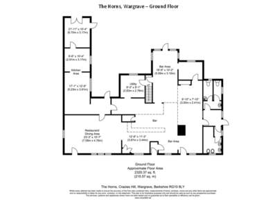 The Horns, Wargrave – Ground Floor  The Horns, Wargrave – First Floor 