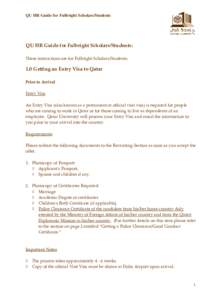 QU HR Guide for Fulbright Scholars/Students  QU HR Guide for Fulbright Scholars/Students:    These instructions are for Fulbright Scholars/Students.   