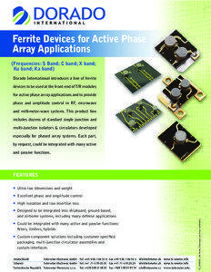 Ferrite Devices for Active Phase Array Applications (Frequencies: S Band; C band; X band;