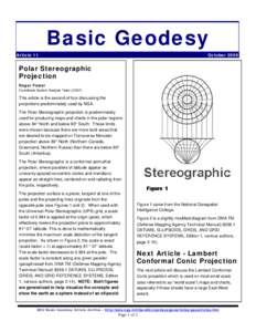 Basic Geodesy Article 11 OctoberPolar Stereographic