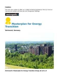 Renewable energy commercialization / Energy / Energy policy / Sustainability / European Union / Energiewende in Germany / Eurocities / Energy transition / Energy policy of the European Union / Dortmund / Energy poverty / Climate change mitigation