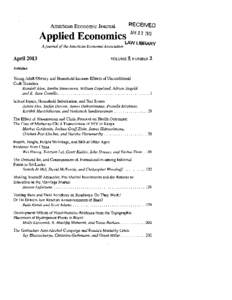 American Economic Journal  RECEIVED Applied Economics