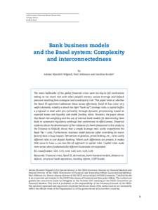 OECD Journal: Financial Market Trends 2014 Volume © OECD 2014 Bank business models and the Basel system: Complexity