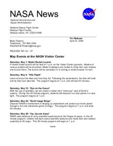 Microsoft Word[removed]May Events at the NASA Visitor Center.doc