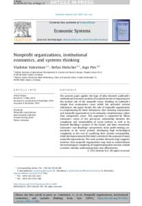 Nonprofit organizations, institutional economics, and systems thinking