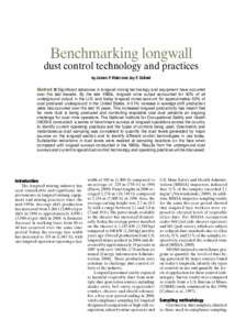 Benchmarking longwall dust control technology and practices