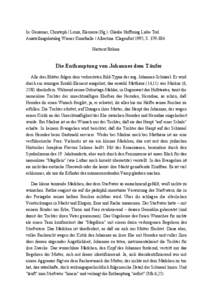 In: Geissmar, Christoph / Louis, Eleonora (Hg.): Glaube Hoffnung Liebe Tod. Ausstellungskatalog Wiener Kunsthalle / Albertina. Klagenfurt 1995, S[removed]Hartmut Böhme