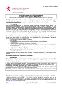 04_Cond.AST.TravSal.ENDirection de l’Immigration Authorisation to stay for a third-country national in view of salaried activity (« salaried worker »)