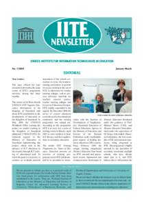 IITE NEWSLETTER UNESCO INSTITUTE FOR INFORMATION TECHNOLOGIES IN EDUCATION No. 1’2005  January-March