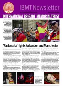 IBMT Newsletter www.international-brigades.org.uk Issue 21 / Autumn[removed]INTERNATIONAL BRIGADE MEMORIALTRUST