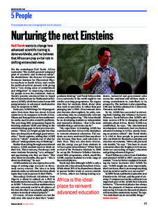 phy sic s wor ld.com  5 People Five people who are changing how we do physics  Nurturing the next Einsteins