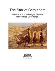 The Star of Bethlehem Was the Star of the Magi a Genuine Astronomical Occurrence?      