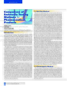 A S E P T I C  Comparison of Endotoxin Testing Methods for Pharmaceutical