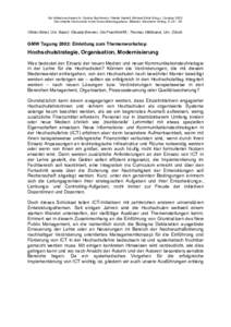 Als Artikel erschienen in: Gudrun Bachmann, Odette Haefeli, Michael Kindt (Hrsg.): Campus 2002: Die virtuelle Hochschule in der Konsolidierungsphase. Münster: Waxmann Verlag, S. 29 – 39. Olivier Binet, Uni. Basel; Cla