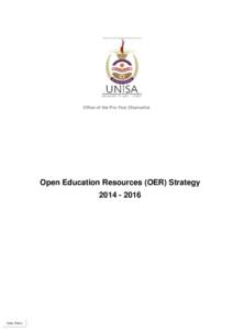 Office of the Pro Vice Chancellor  Open Education Resources (OER) StrategyOpen Rubric