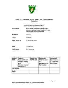 Microsoft Word - SAPP Occupational Health and Safety Environmental Guideline1.doc