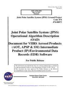 NPOESS / European Drawer Rack / Internally displaced person / Algorithm / Spacecraft / Earth / Spaceflight / Joint Polar Satellite System / National Oceanic and Atmospheric Administration