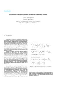 Research Articles Development of New Iodocyclization and Radical Cycloaddition Reaction | TCI