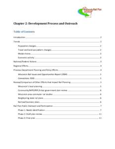 Chapter 2: Development Process and Outreach Table of Contents Introduction .................................................................................................................................... 2 Trends ...