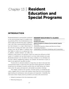 Chapter 13  |   Resident Education and Special Programs