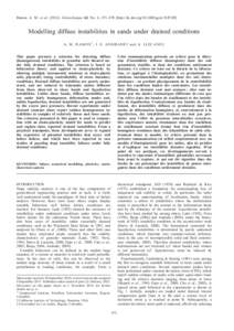 Ramos, A. M. et al[removed]Ge´otechnique 62, No. 6, 471–478 [http://dx.doi.org[removed]geot.10.P[removed]Modelling diffuse instabilities in sands under drained conditions A . M . R A M O S  , J. E . A N D R A D E † 