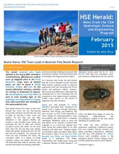 HSE HERALD: NEWS FROM THE CSM HYDROLOGIC SCIENCE AND ENGINEERING PROGRAM Issue 2  1