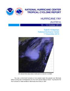 NATIONAL HURRICANE CENTER TROPICAL CYCLONE REPORT HURRICANE FAY (AL072014) 10 – 13 October 2014