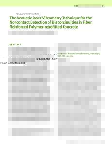 ME FELLOWSHIP PAPER w x The Acoustic-laser Vibrometry Technique for the Noncontact Detection of Discontinuities in Fiber Reinforced Polymer-retrofitted Concrete