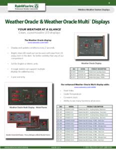 6  Wireless Weather Station Displays Weather Oracle & Weather Oracle Multi Displays TM