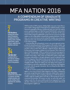 MFA NATION 2016 A COMPENDIUM OF GRADUATE PROGRAMS IN CREATIVE WRITING Page  2