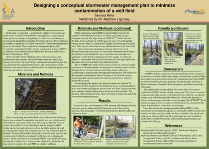 Designing a conceptual stormwater management plan to minimize contamination of a well field Samara Miller Mentored by Mr. Matthew Lapinsky Introduction