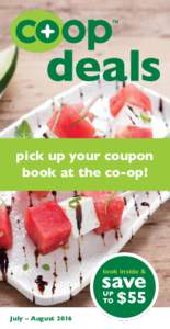 pick up your coupon book at the co-op! look inside &  save