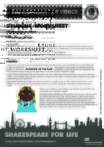 the merchant of venice  Student Worksheet The Merchant of Venice By William Shakespeare