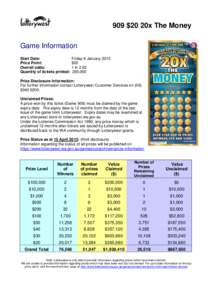 Lottery / Lotteries in Australia / Lotterywest / Connecticut Lottery