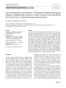 Neotrop Entomol:21–26 DOIs13744ECOLOGY, BEHAVIOR AND BIONOMICS  Larval Distribution and Behavior of Chrysomya rufifacies (Macquart)