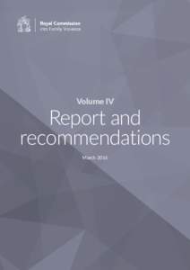 Volume IV  Report and recommendations March 2016