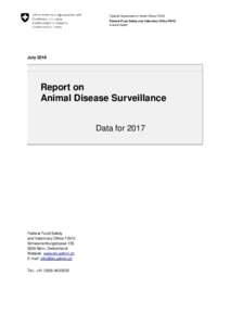 Federal Department of Home Affairs FDHA Federal Food Safety and Veterinary Office FSVO Animal Health July 2018