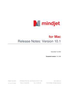 for Mac Release Notes: Version 10.1 December 10, 2012 Document version: [removed]