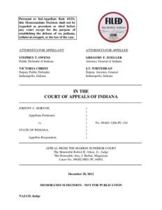 FILED  Pursuant to Ind.Appellate Rule 65(D), this Memorandum Decision shall not be regarded as precedent or cited before any court except for the purpose of