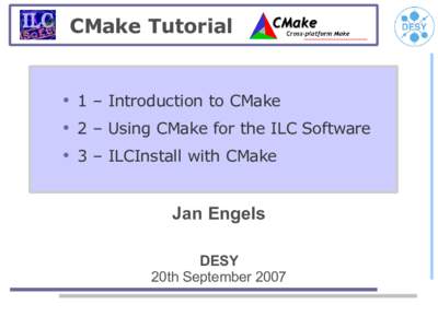 CMake Tutorial  ● 1 – Introduction to CMake