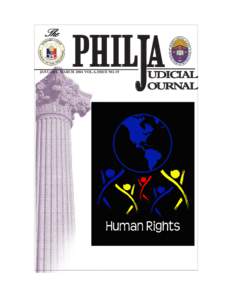 The  PHILJA JANUARY - MARCH 2004 VOL. 6, ISSUE NO. 19