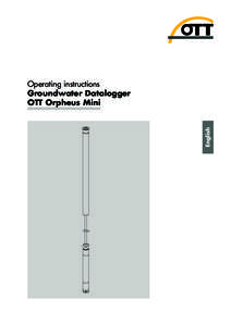 English  Operating instructions Groundwater Datalogger OTT Orpheus Mini