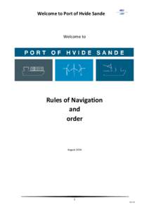 Welcome to Port of Hvide Sande  Welcome to Rules of Navigation and
