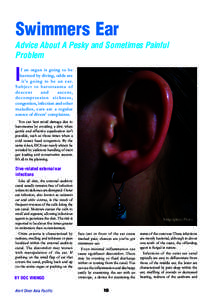 Swimmers Ear  Advice About A Pesky and Sometimes Painful Problem  I