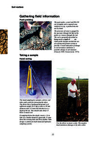 Soil matters  Gathering field information Push probing  The push probe, a steel rod