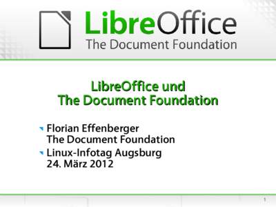 LibreOffice und The Document Foundation Florian Effenberger