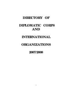 Microsoft Word - DIRECTORY OF DIPLOMATIC CORPS.doc