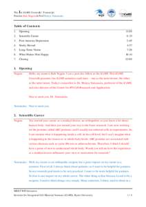 The 1st iCeMS Crosstalk | Transcript Postdoc Koh Nagata & Prof Shinya Yamanaka Table of Contents 1.