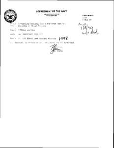 DEPARTMENT OF THE NAVY USS BLACK HAWK (MHC-SB) IN REPLY REFER TO FPO M W[removed]